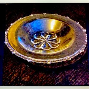 Vintage Crystal 14’Wide 2.5’ Flower Pedestal Bowl